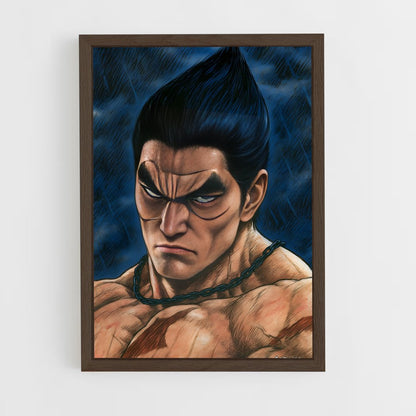 ap-kazuya mishima-1 cadre Bois foncé