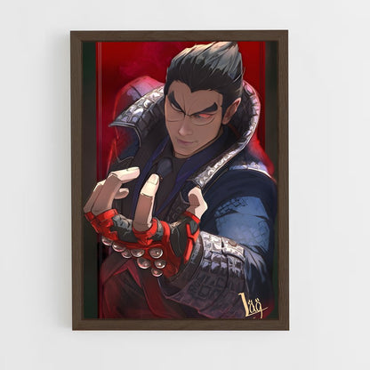 ap-kazuya mishima-2 cadre Bois foncé
