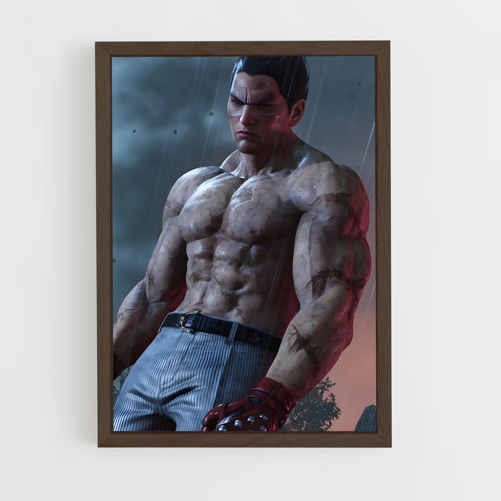 ap-kazuya mishima-3 cadre Bois foncé