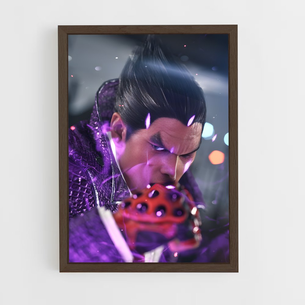 ap-kazuya mishima-4 cadre Bois foncé