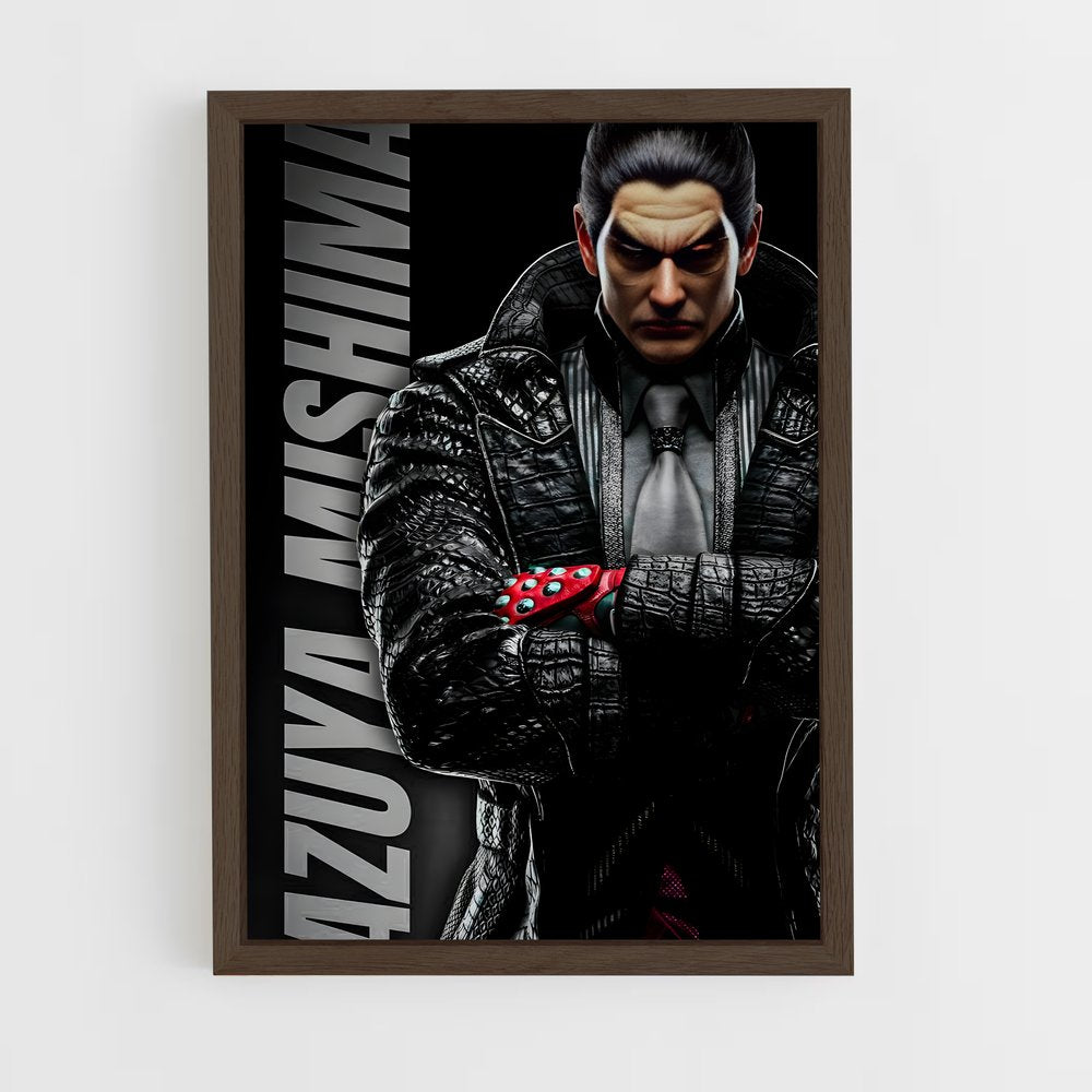 ap-kazuya mishima-7 cadre Bois foncé