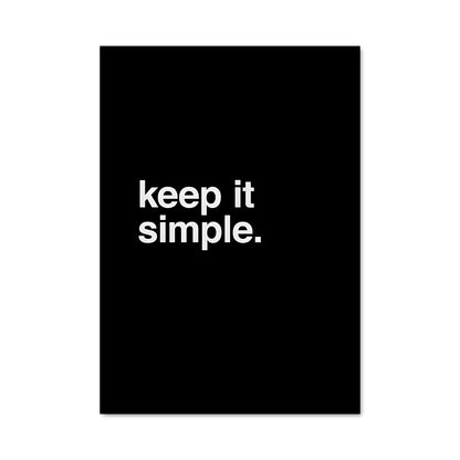 Poster Keep it simple 26763