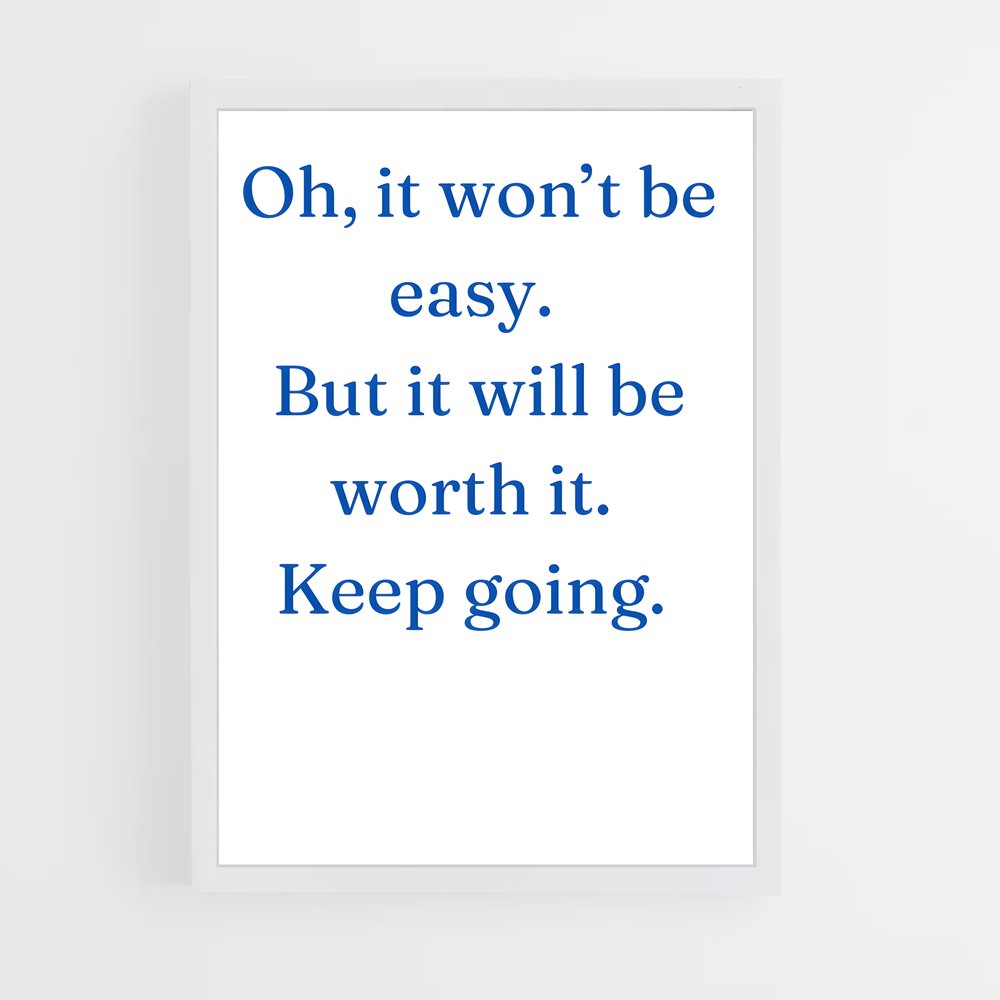 ap-keep going-4 cadre Blanc