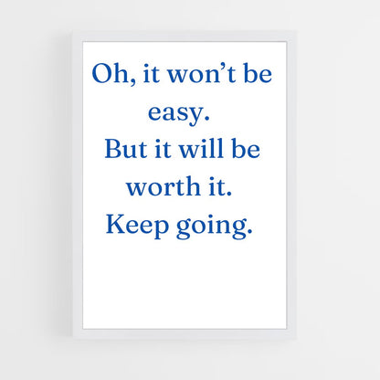 ap-keep going-4 cadre Blanc