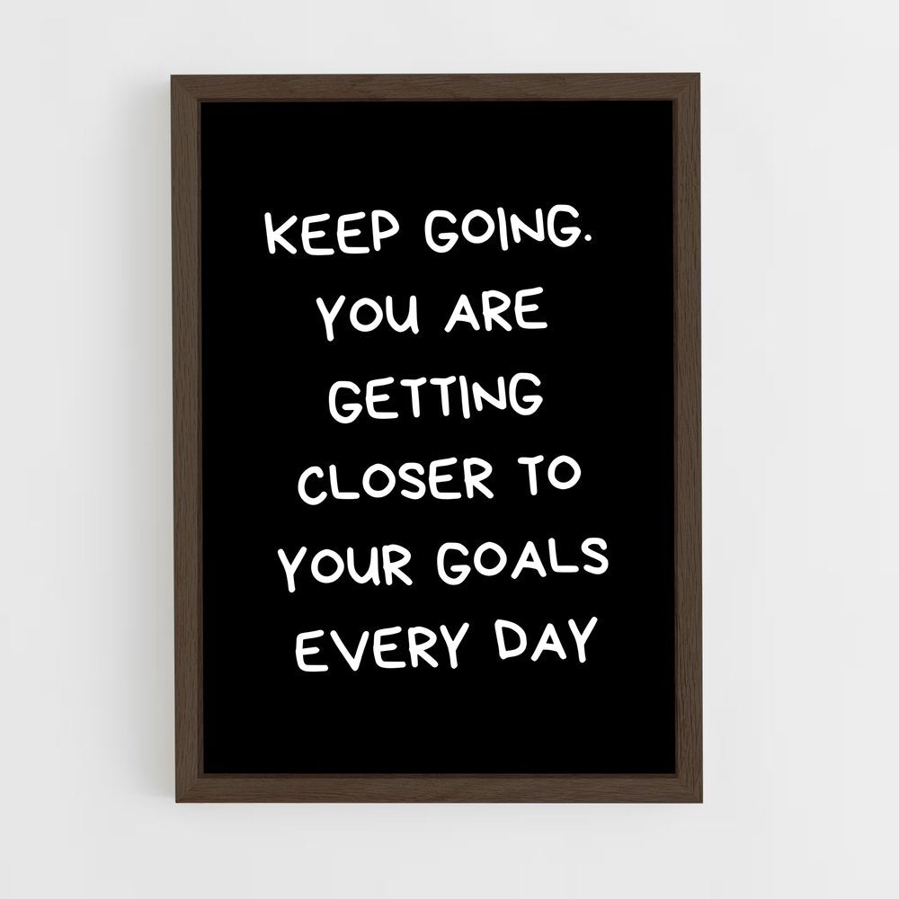 ap-keep going-5 cadre Bois foncé