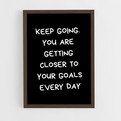 ap-keep going-5 cadre Bois foncé
