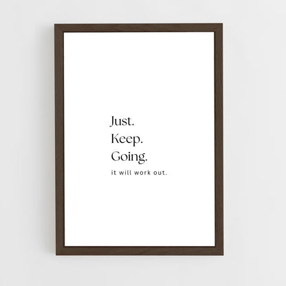 ap-keep going-6 cadre Bois foncé