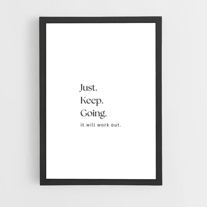 ap-keep going-6 cadre Noir