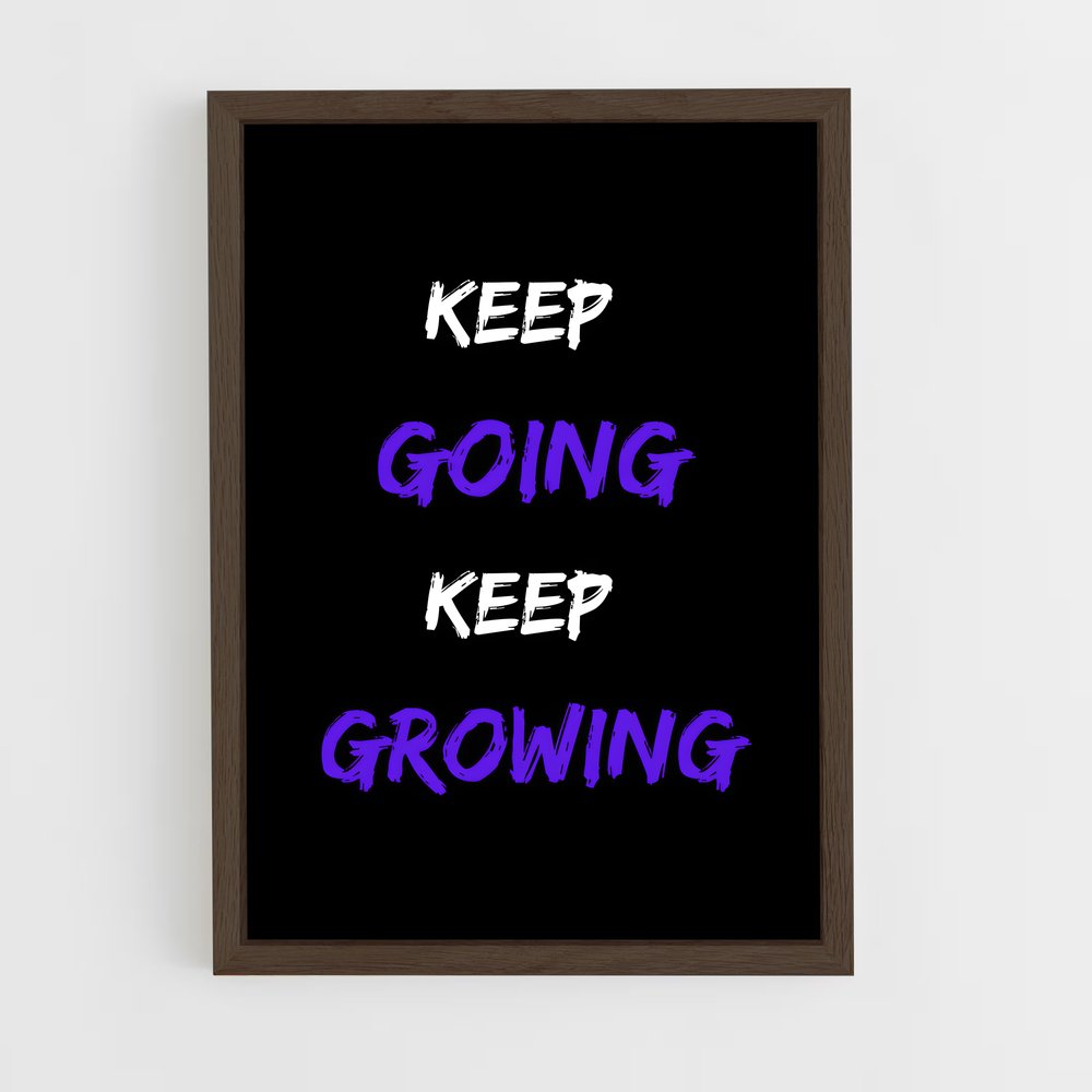 ap-keep going-8 cadre Bois foncé