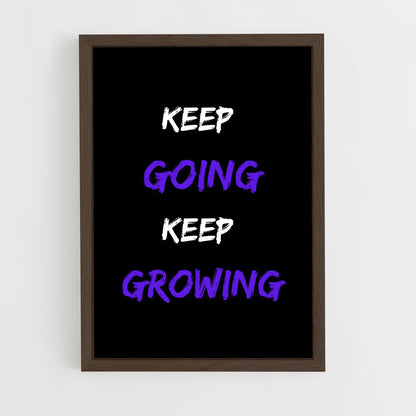 ap-keep going-8 cadre Bois foncé