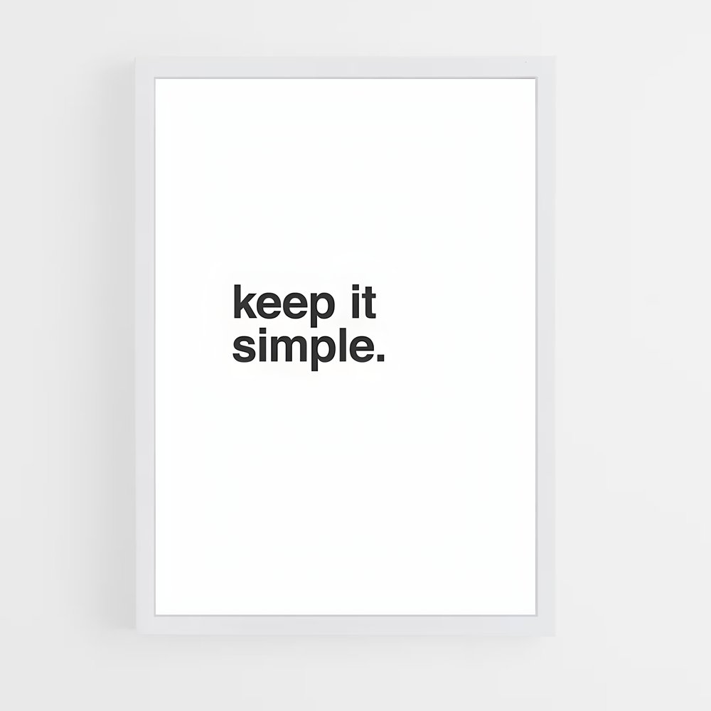 ap-keep it simple-1 cadre Blanc