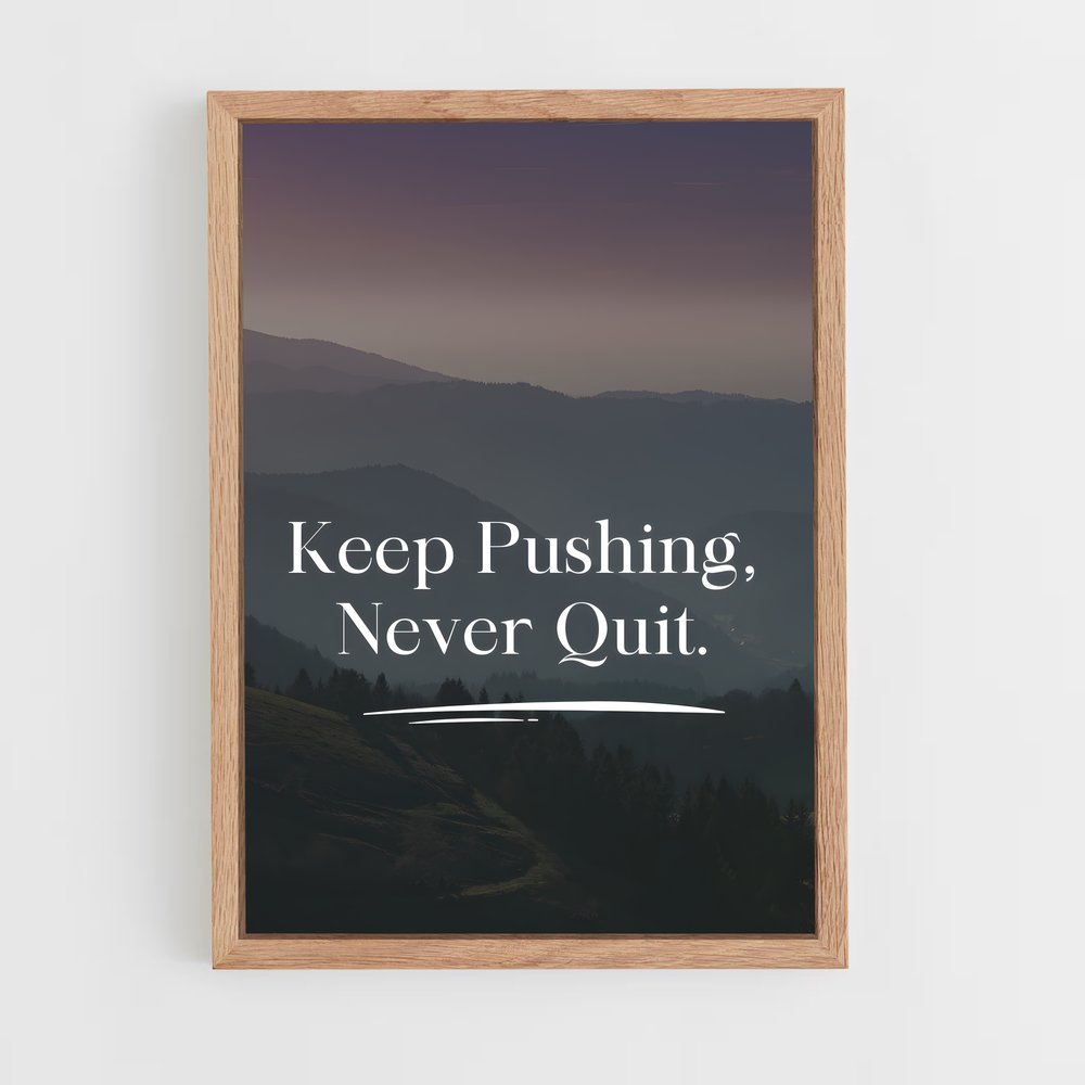 ap-keep pushing-1 cadre Bois clair