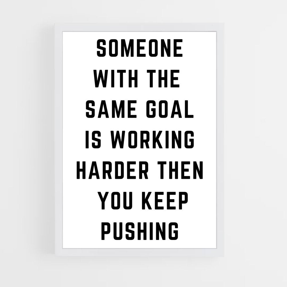 ap-keep pushing-2 cadre Blanc