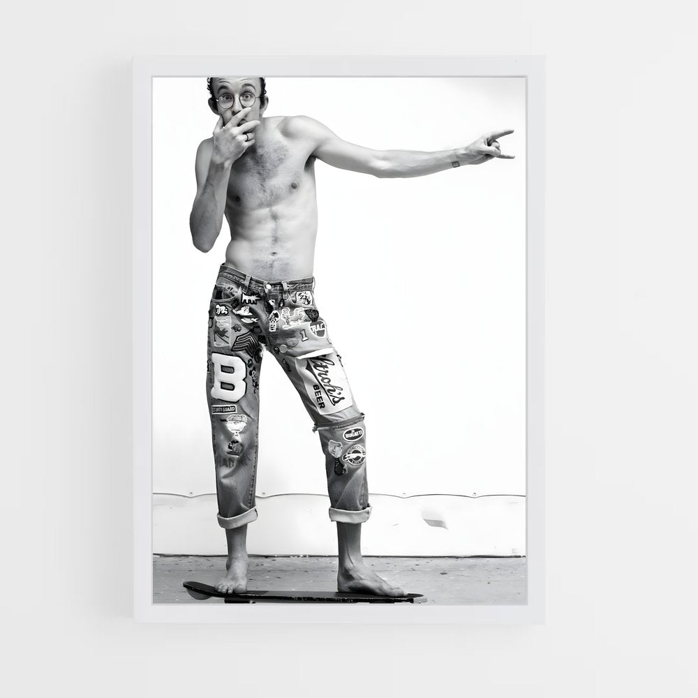 ap-keith haring-4 cadre Blanc