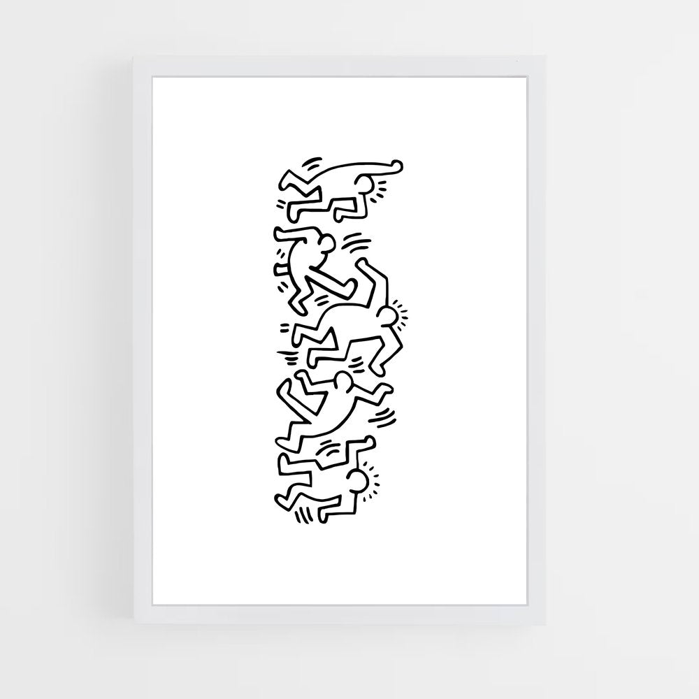 ap-keith haring-5 cadre Blanc