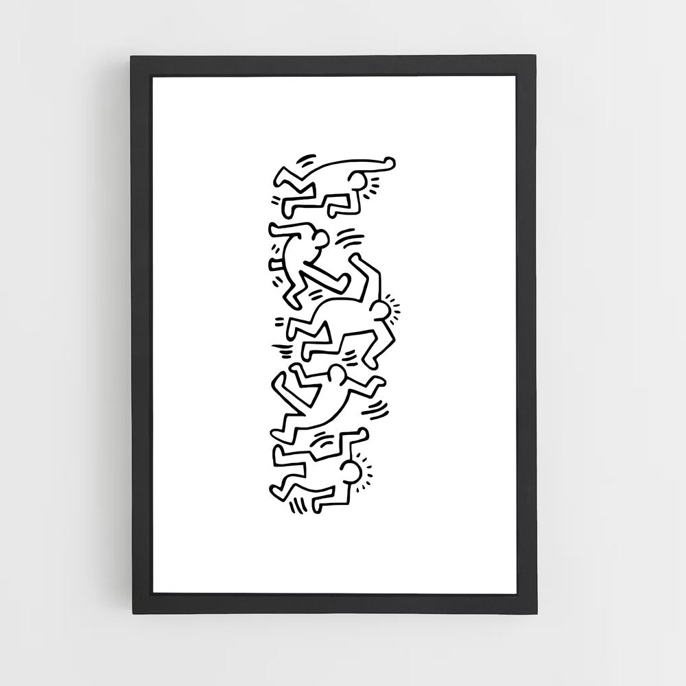 ap-keith haring-5 cadre Noir