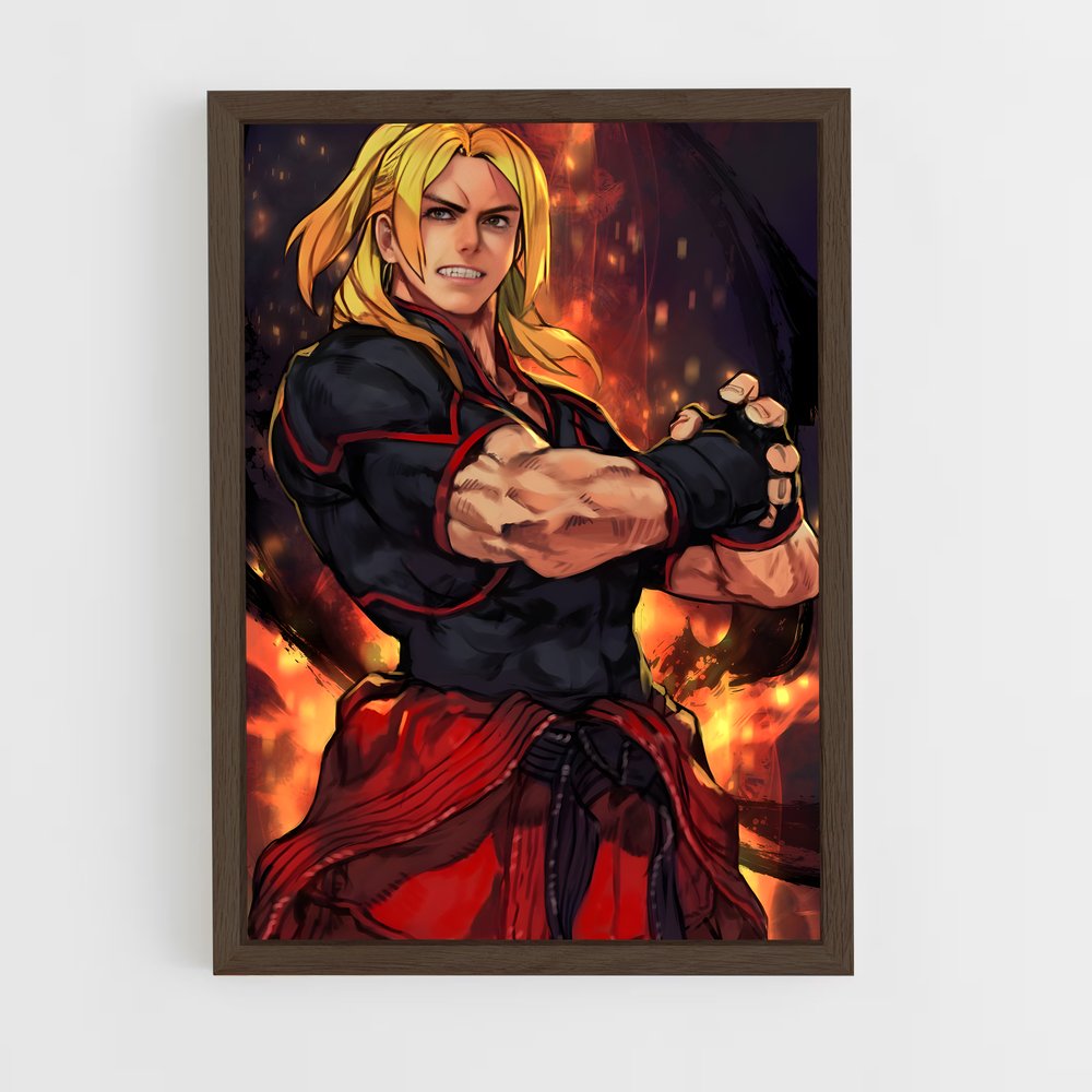 ap-ken street fighter-1 cadre Bois foncé