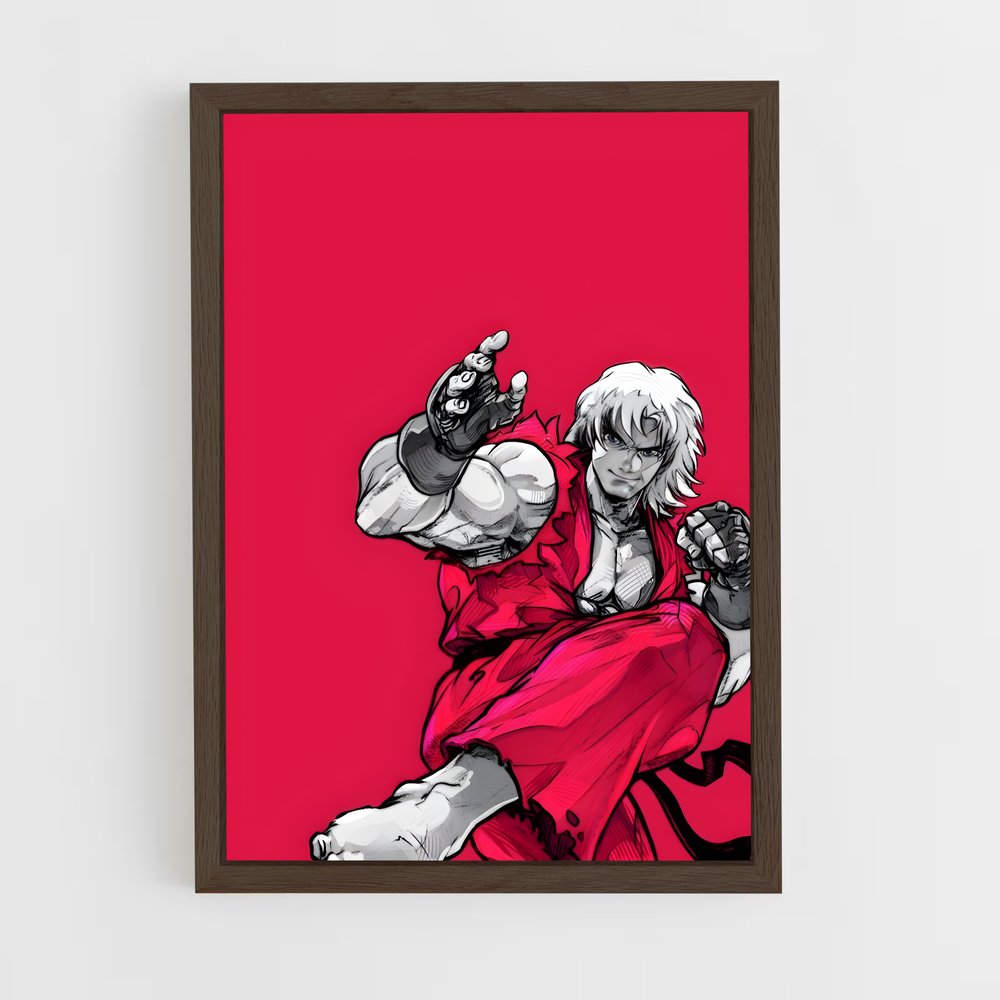 ap-ken street fighter-4 cadre Bois foncé