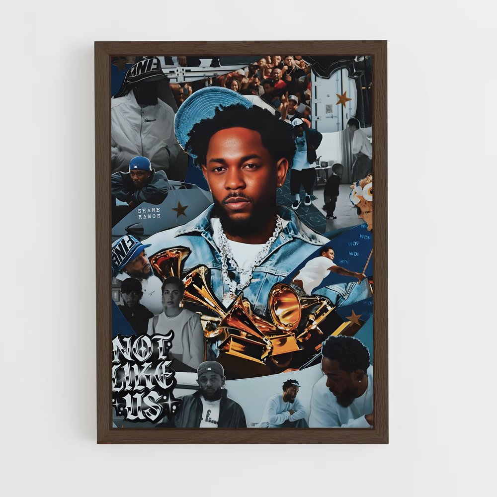 ap-kendrick lamar-2 cadre Bois foncé