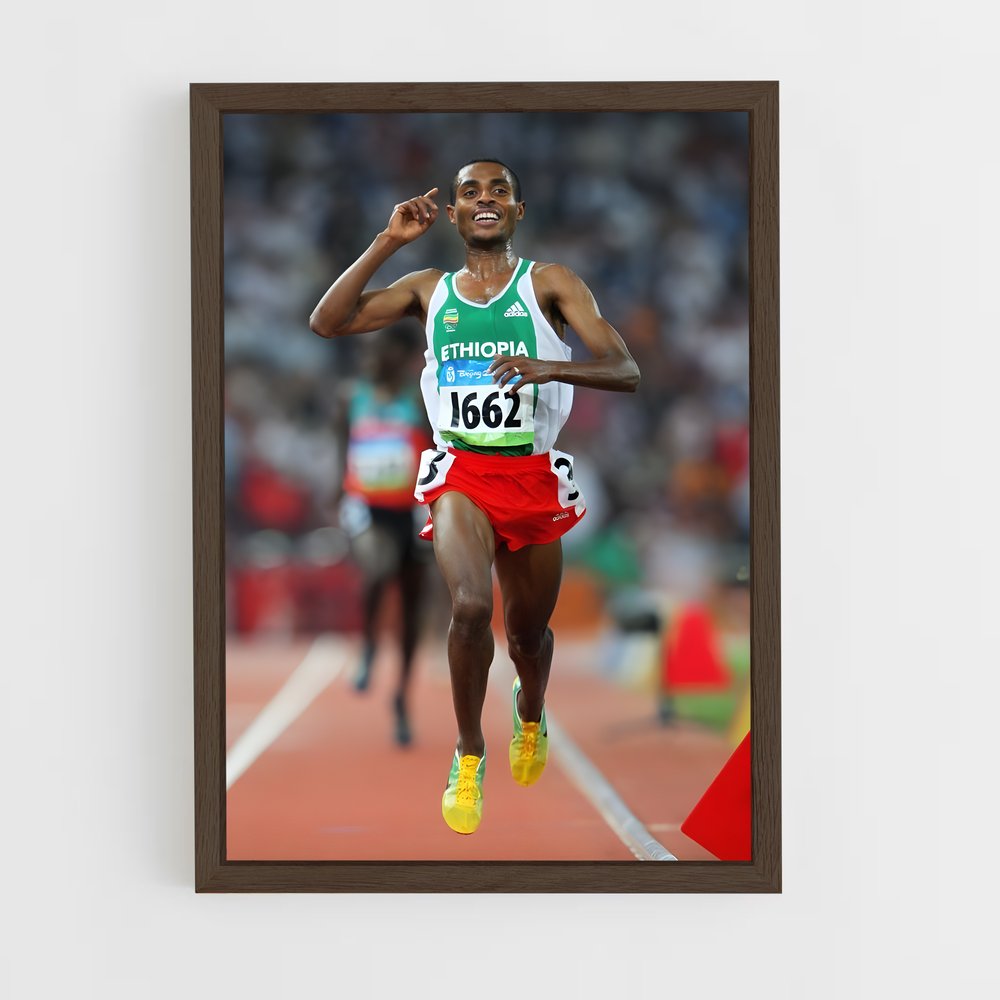 ap-kenenisa bekele-1 cadre Bois foncé