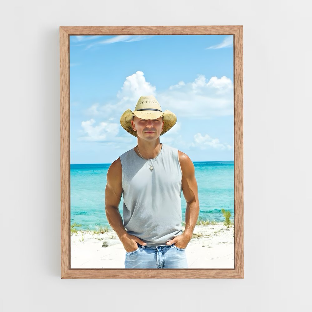 ap-kenny chesney-1 cadre Bois clair