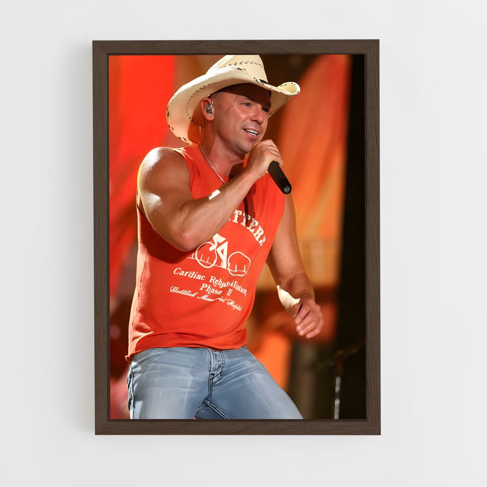 ap-kenny chesney-3 cadre Bois foncé