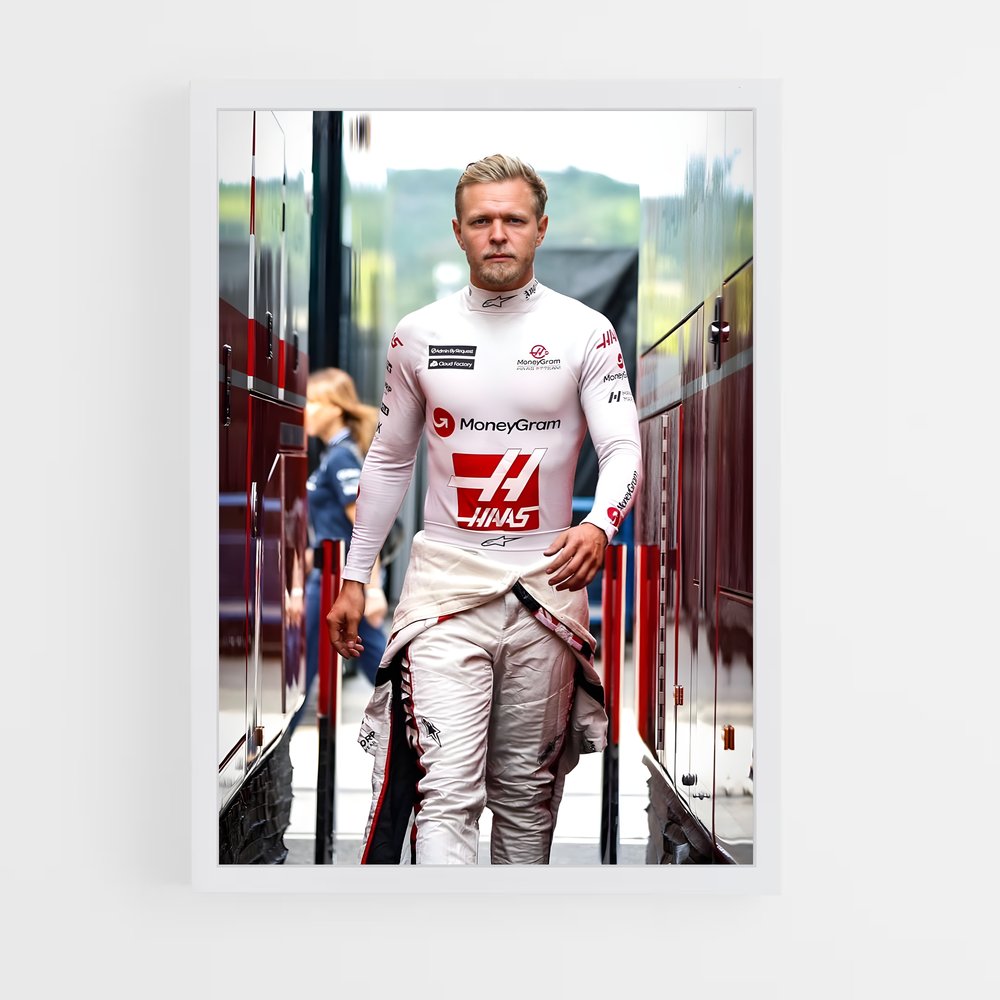 ap-kevin magnussen-8 cadre Blanc