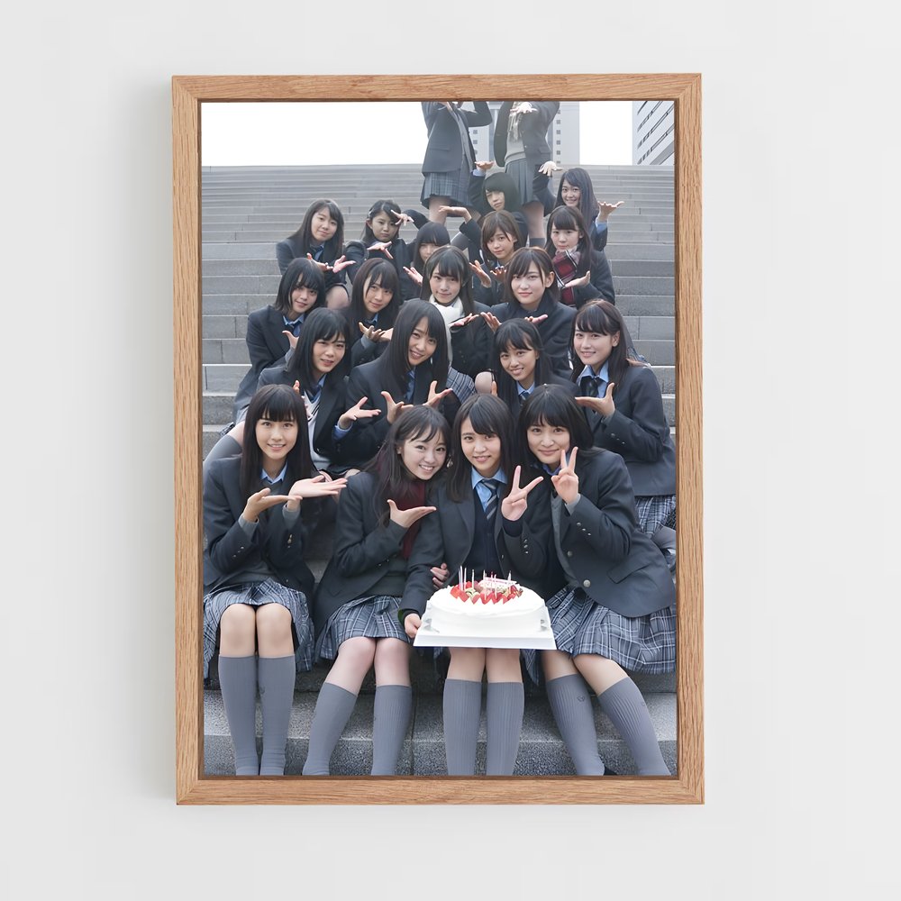 ap-keyakizaka46-4 cadre Bois clair