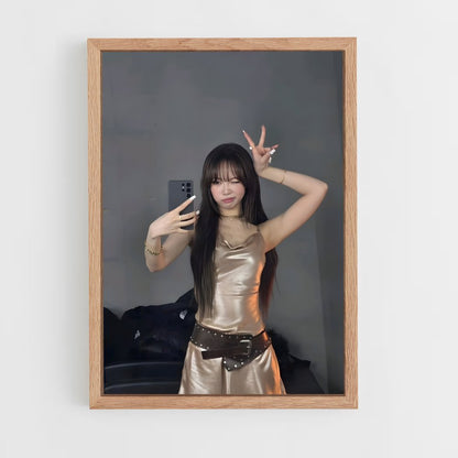ap-kim chaewon-4 cadre Bois clair
