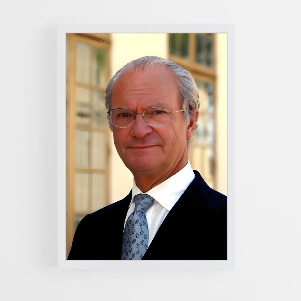 ap-king carl xvi gustaf-3 cadre Blanc