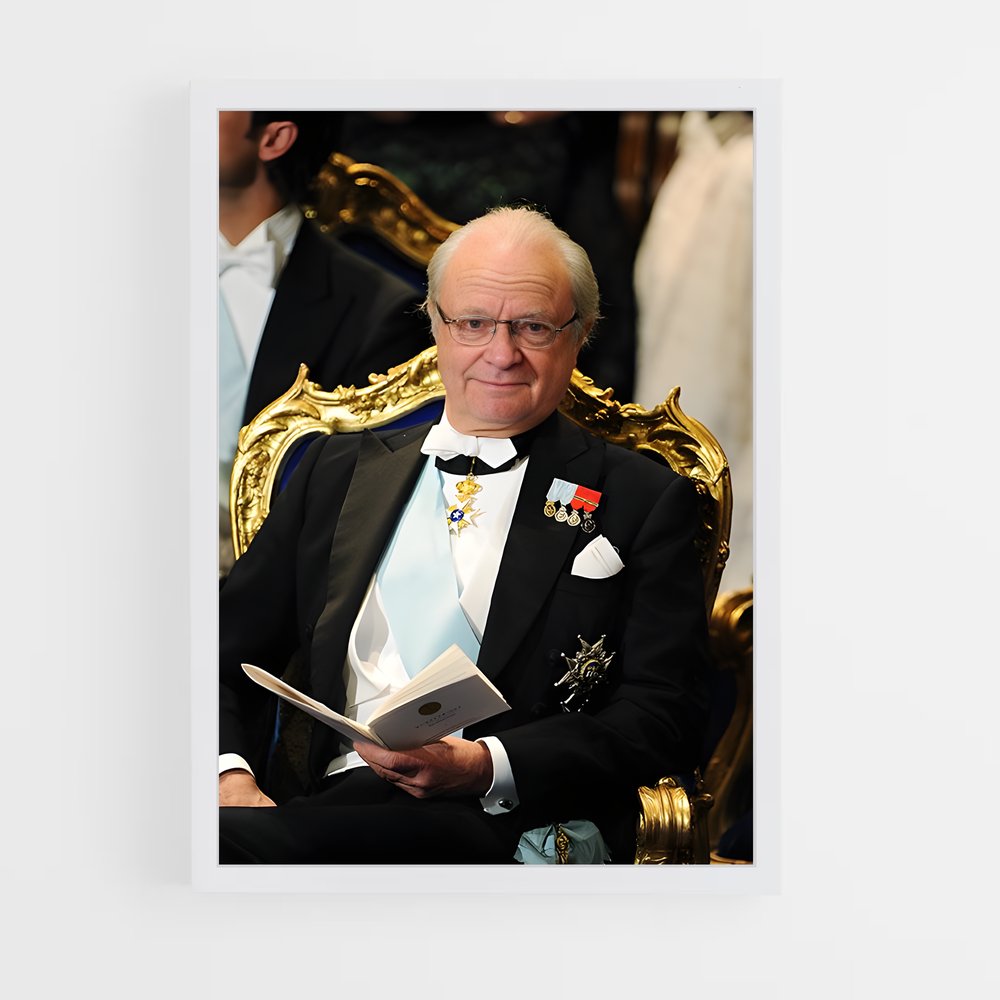 ap-king carl xvi gustaf-5 cadre Blanc