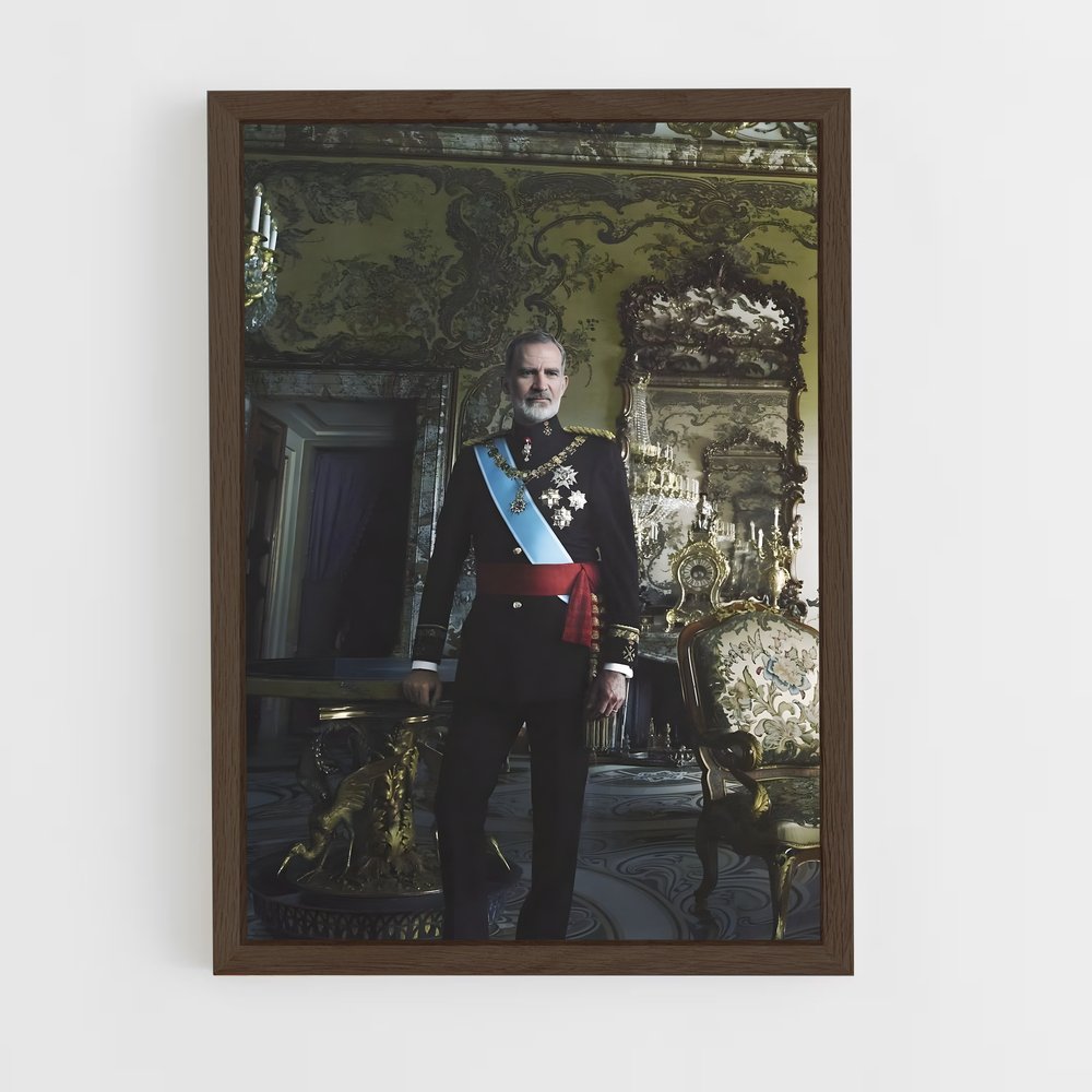 ap-king felipe vi-4 cadre Bois foncé