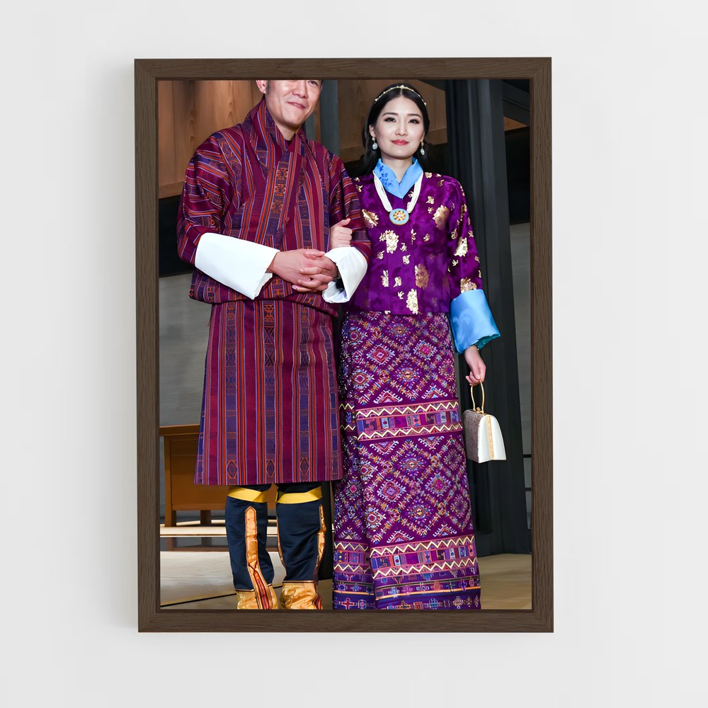 ap-king jigme khesar namgyel wangchuck-1 cadre Bois foncé