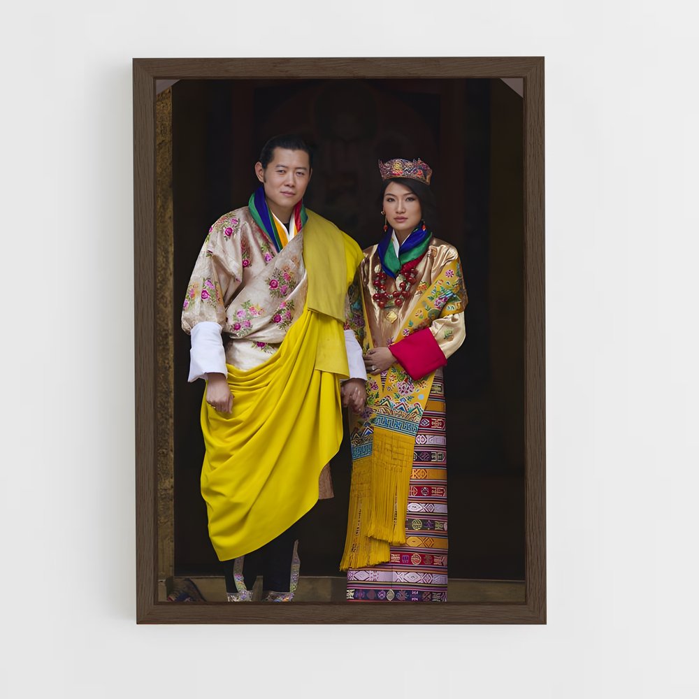 ap-king jigme khesar namgyel wangchuck-2 cadre Bois foncé