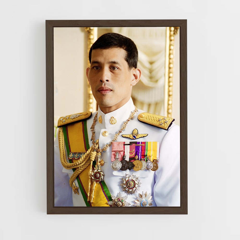 ap-king maha vajiralongkorn-2 cadre Bois foncé
