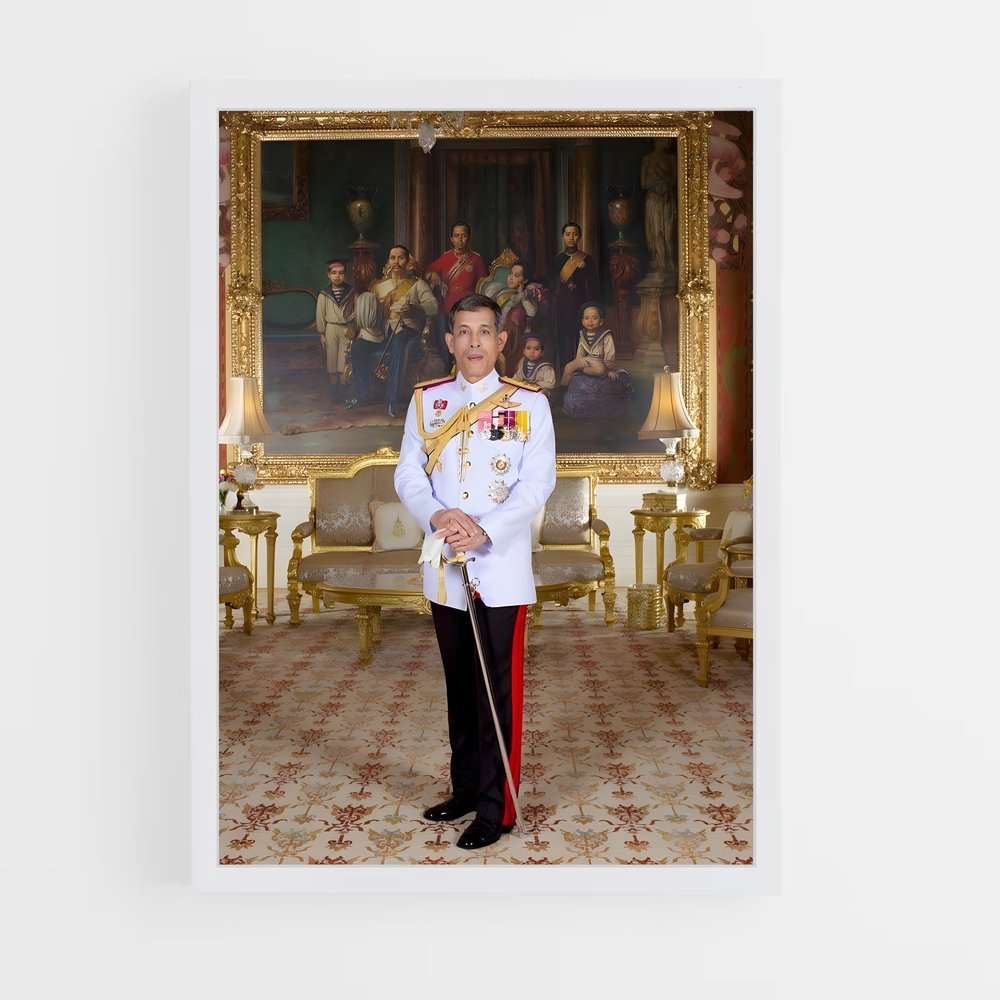 ap-king maha vajiralongkorn-3 cadre Blanc