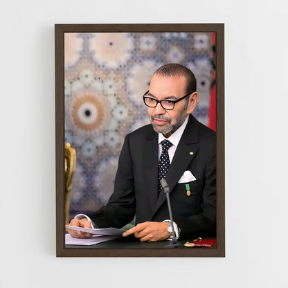 ap-king mohammed vi-3 cadre Bois foncé