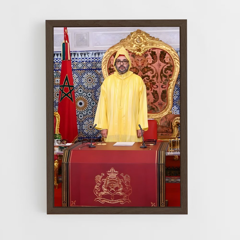 ap-king mohammed vi-5 cadre Bois foncé