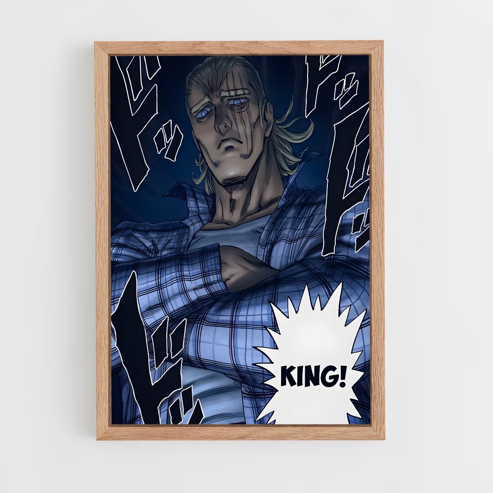 ap-king one punch man-4 cadre Bois clair