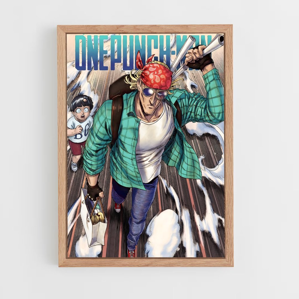 ap-king one punch man-8 cadre Bois clair