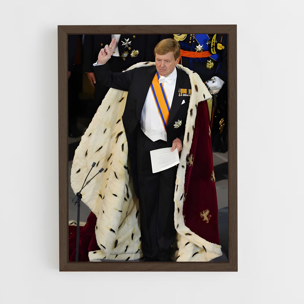 ap-king willem alexander-3 cadre Bois foncé