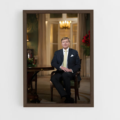 ap-king willem alexander-6 cadre Bois foncé