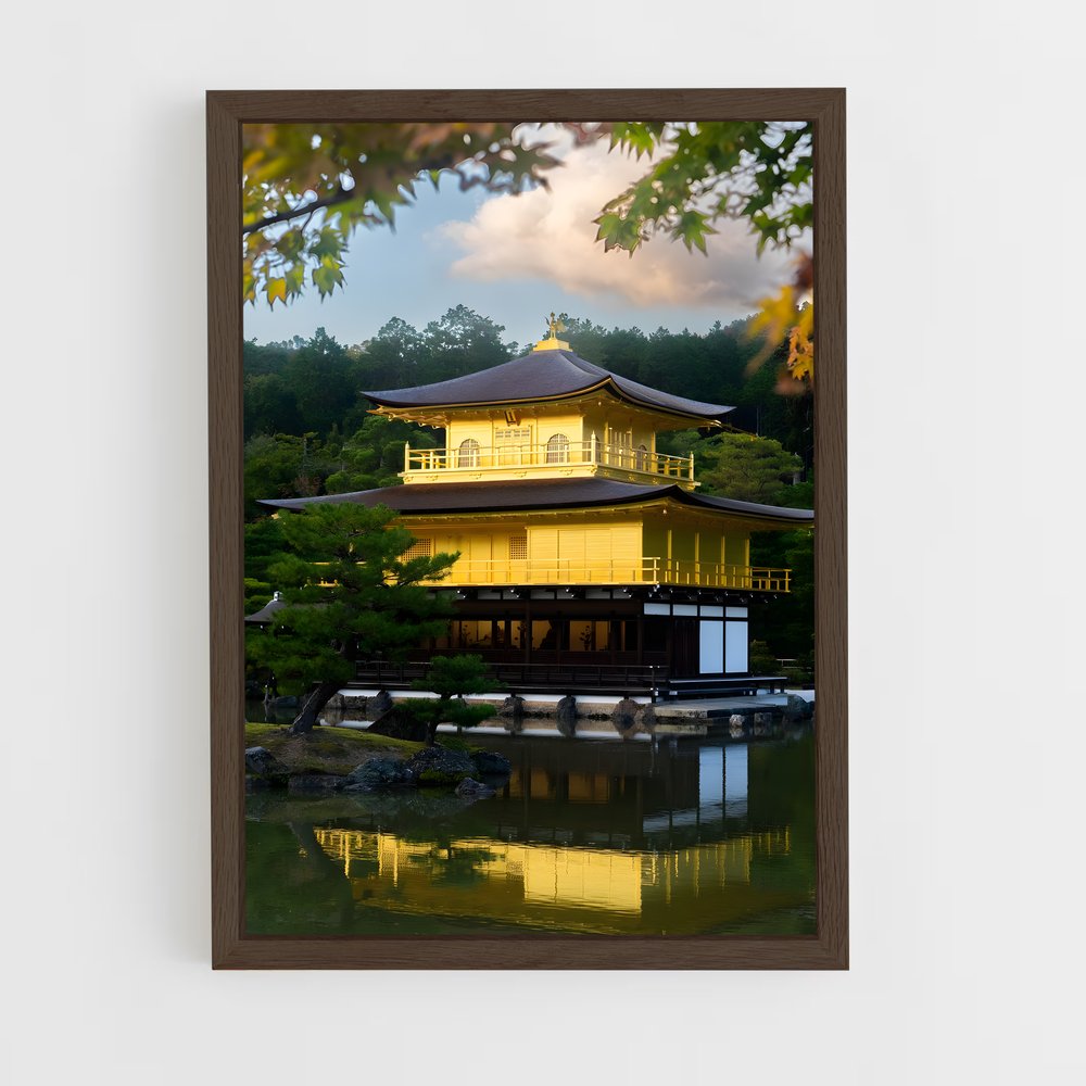 ap-kinkaku ji-3 cadre Bois foncé