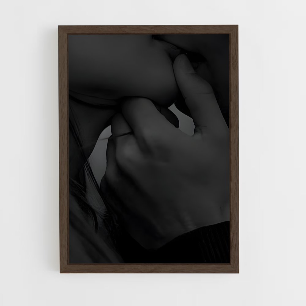 ap-kissing lips-4 cadre Bois foncé