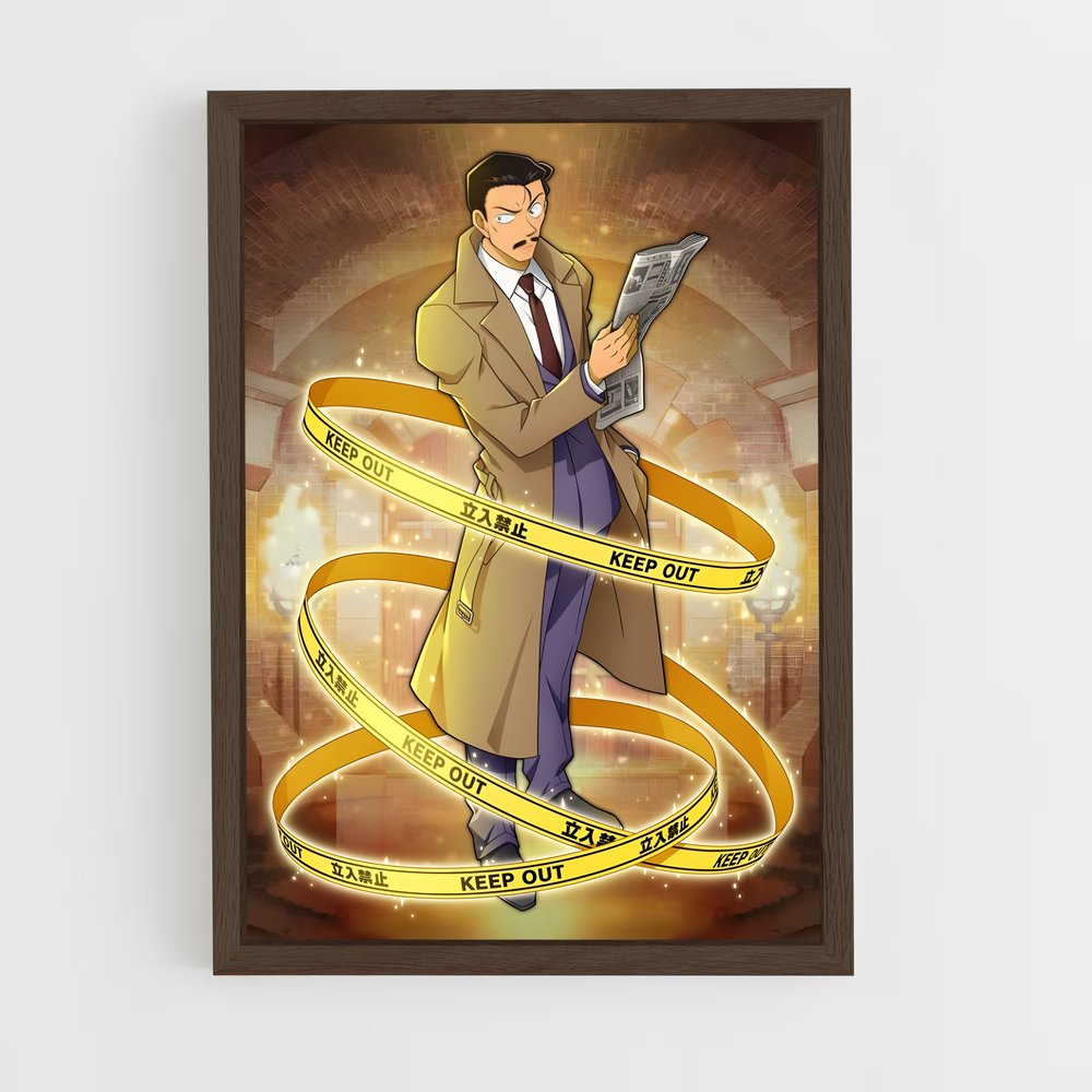 ap-kogoro mouri-2 cadre Bois foncé