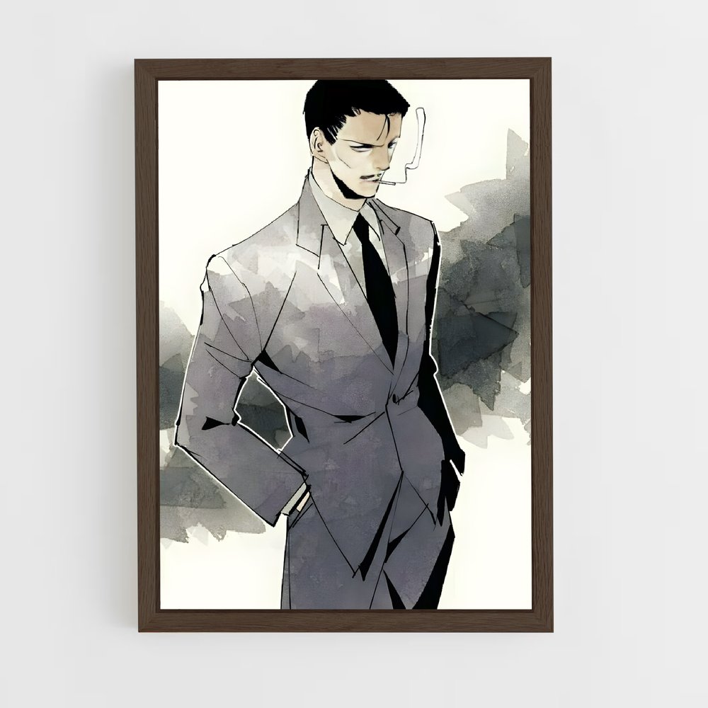ap-kogoro mouri-3 cadre Bois foncé