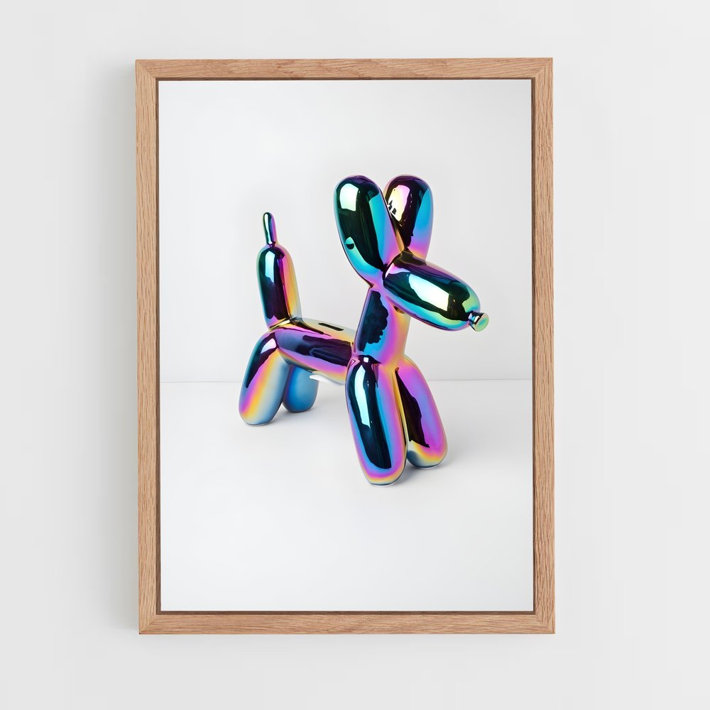 ap-koons balloon dog-4 cadre Bois clair