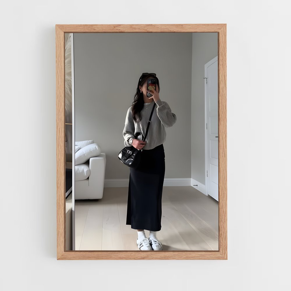 ap-korean fashion-2 cadre Bois clair
