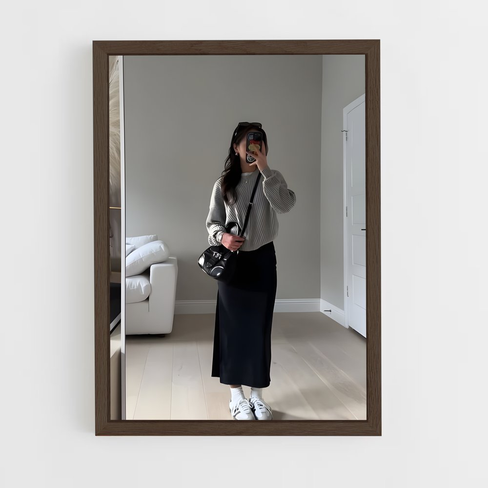 ap-korean fashion-2 cadre Bois foncé