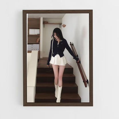 ap-korean fashion-4 cadre Bois foncé